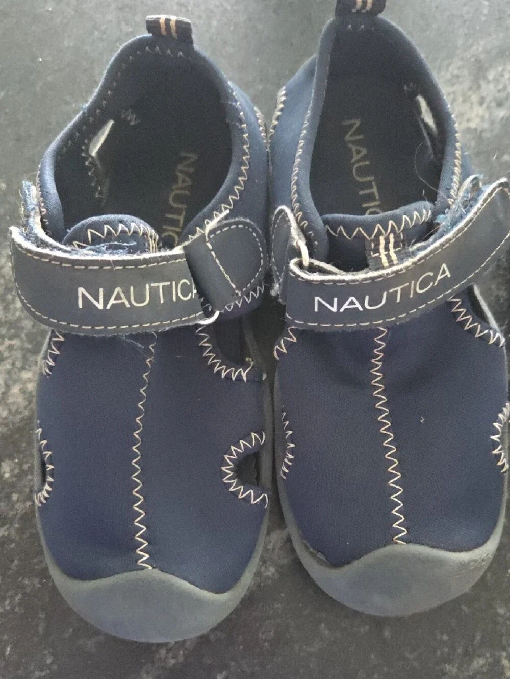 2 Nautica Kids & Pacific Wave Navy and Gray Water Shoes with Hook-and-Loop Strap